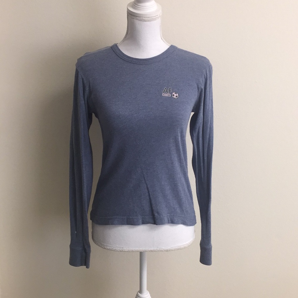 Abercrombie and Fitch blue/gray LS